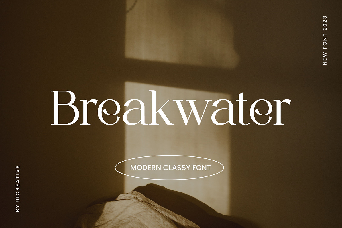 Breakwater Modern Classy Font, a Serif Font by UICreative (Photo 1 of 13)