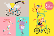 Let's go on wheels, an Animal Illustration by Isa De Gregorio (Thumbnail 2 of 8)