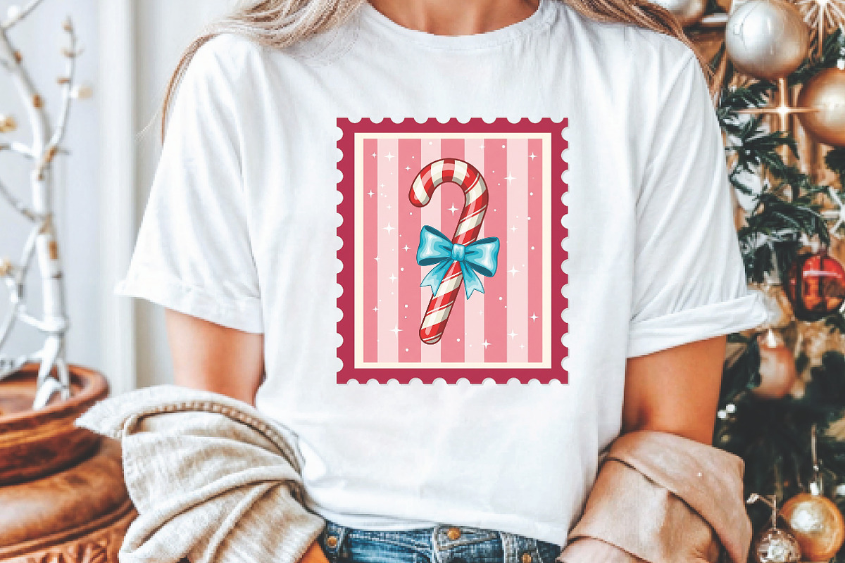 Christmas Candy Cane Coquette Stamps, an Illustration by Libby Wishes (Photo 2 of 5)