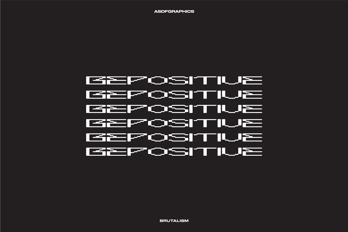 BRUTALISM TYPEFACE - ACID FONT, a Blackletter Font by ASDF Graphics (Photo 3 of 4)