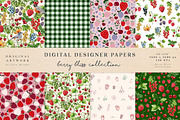 Berry Bliss Seamless Patterns, an Illustration by fashionaddict (Thumbnail 1 of 6)