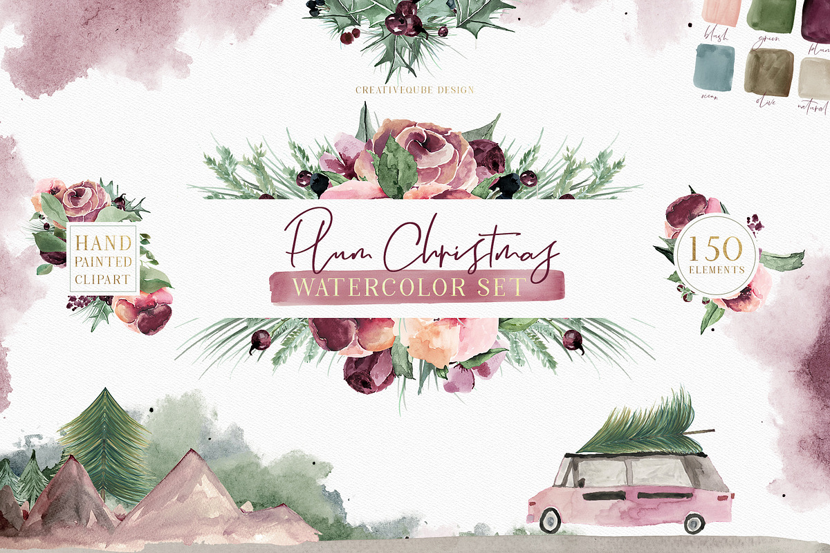 The Amazing Watercolor Bundle, an Object Illustration by Creativeqube Design (Photo 18 of 75)