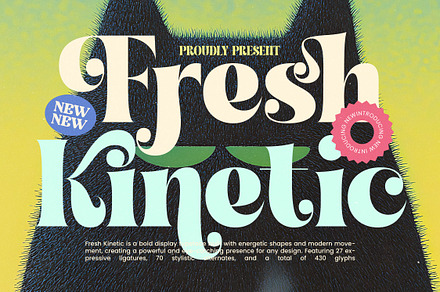 Fresh Kinetic Modern Display Font, a Serif Font by timelesstype.co