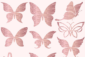 Butterflies Silhouette Clipart