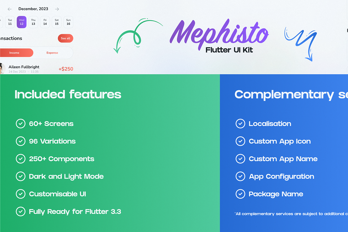 Mephisto: All-In-One Flutter UI Kit, an UI Kit Template by A7ALABS (Photo 2 of 2)