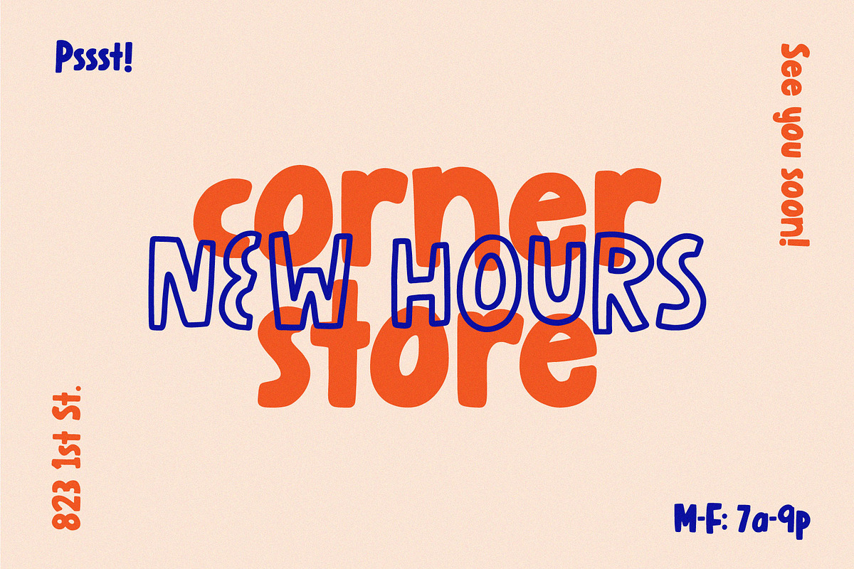 Stomping Grounds • Bubble Font, a Sans Serif Font by Becky Simpson (Photo 5 of 21)