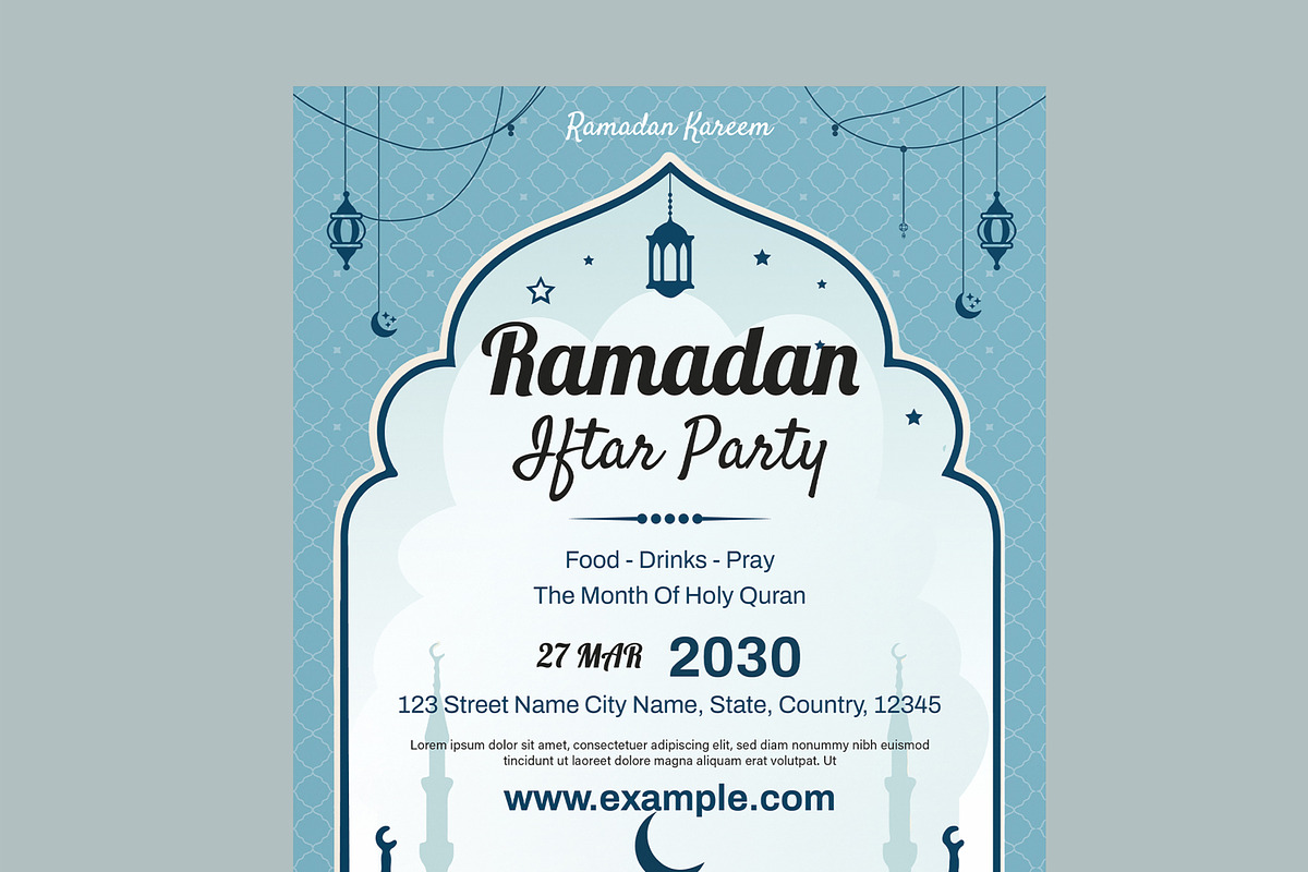Ramadan Iftar Party Flyer Template, a Flyer Template by MightyDesign (Photo 4 of 8)