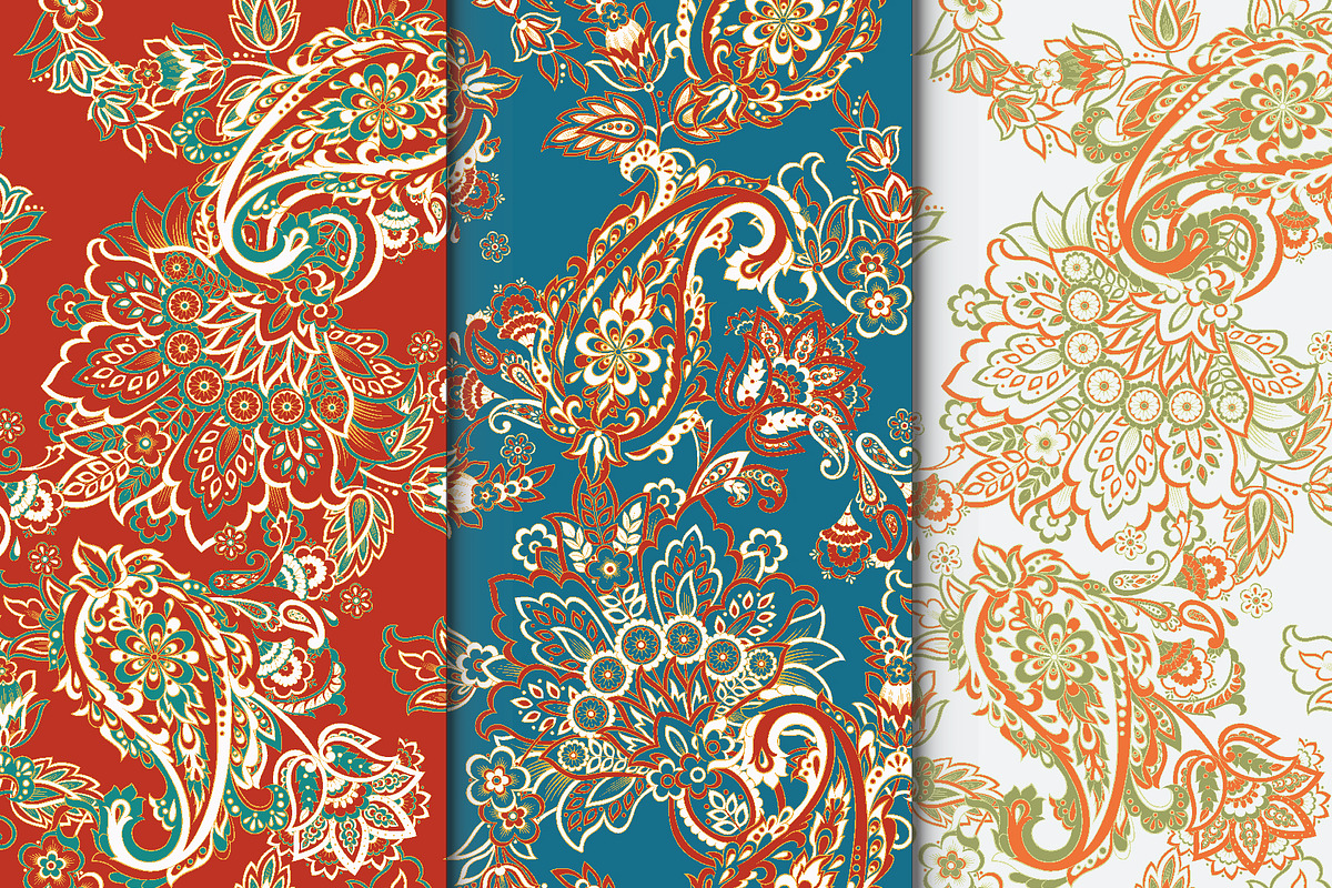 Floral Paisley pattern for fabric, a Background Graphic by antalogiya (Photo 1 of 4)