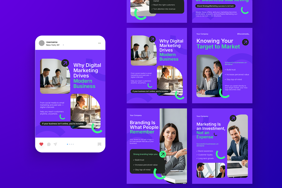Business Marketing Overview IG Post, a Social Media Template by Annora Studio (Photo 5 of 6)