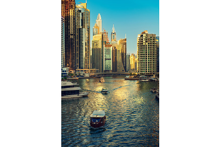 Dubai Marina at sunset