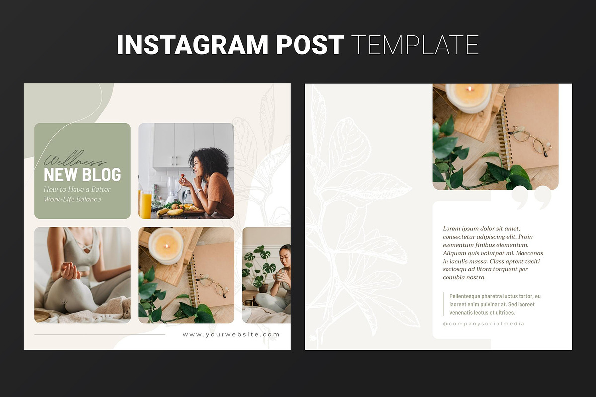 Canva Wellness Instagram Template, a Marketing Template by illycreative (Photo 6 of 12)
