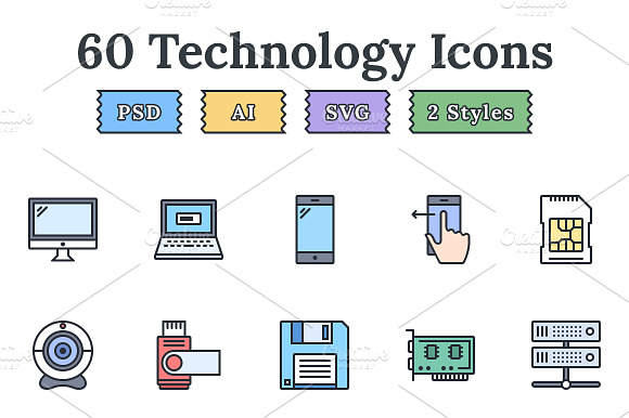 Technology Epic Landing Page Icons