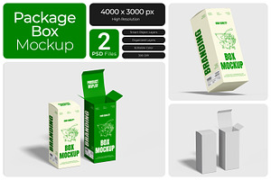 Rectangular Package Box Mockup, a Packaging Mockup by Bartama Graphic