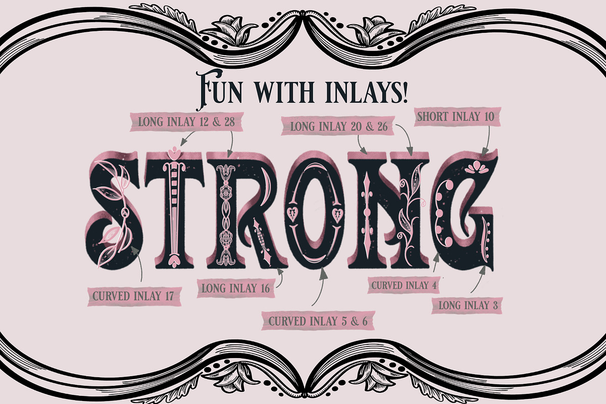 Procreate Lettering Inlay Pack, a Brush Add-On by Debi Sementelli (Photo 7 of 11)