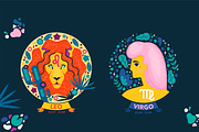 Zodiac sign icons. Hand drawn badges, a Seasonal Illustration by OLLYSWEATSHIRT DSGN INC. (Thumbnail 4 of 7)