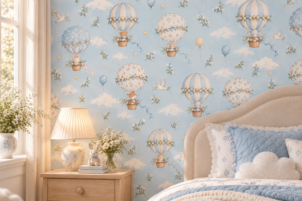 Cute Animals Nursery Wallpaper, a Wallpaper Graphic by by creative paper (Photo 5 of 12)