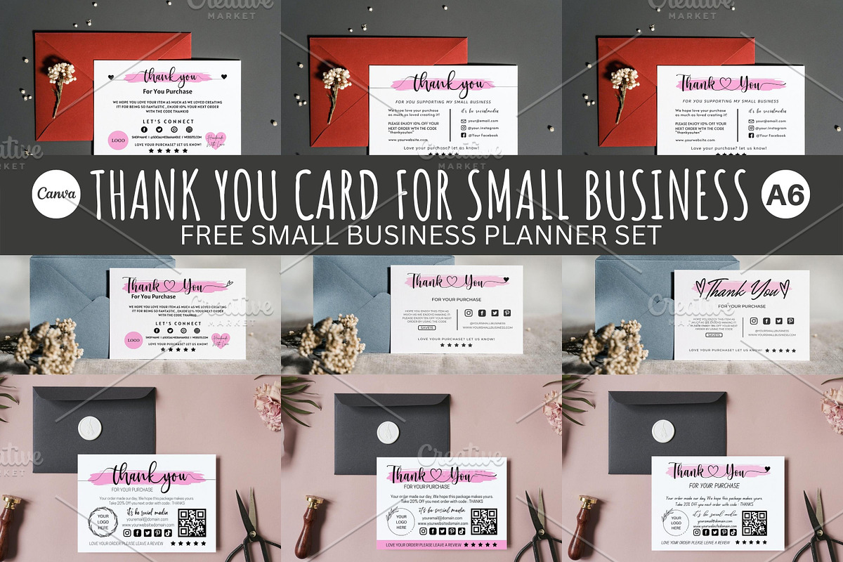 Thank You Card For Small Business, a Flyer Template by Oskar Wantopi (Photo 1 of 12)