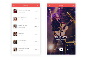 Music Player Adobe XD App