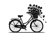 Flower Bicycle Silhouette Bundle, an Illustration by Gaye Art (Thumbnail 11 of 31)