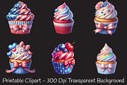 4th Of July Coquette Cupcake Sublima, a Seasonal Illustration by RobertsArt (Thumbnail 5 of 7)