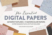 Digital Paper Textures, a Texture Graphic by Graphic Goods Co (Thumbnail 1 of 5)