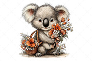 Whimsical Easter Koala Clipart Png, an Illustration by Craft Nest (Thumbnail 12 of 12)