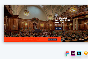 Lawyer- Banner And Landing Page