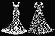 Wedding Dress Vector Pack, an Illustration by Gaye Art (Thumbnail 8 of 21)