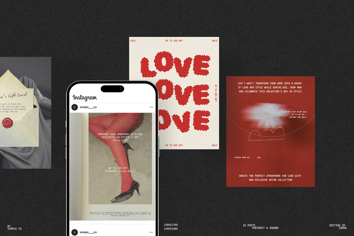 Amour | Valentine's Social Media Kit, a Social Media Template by Simple có (Photo 1 of 10)