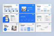 Blue Business Agency PPT, a Presentation Template by graphicook (Thumbnail 3 of 4)