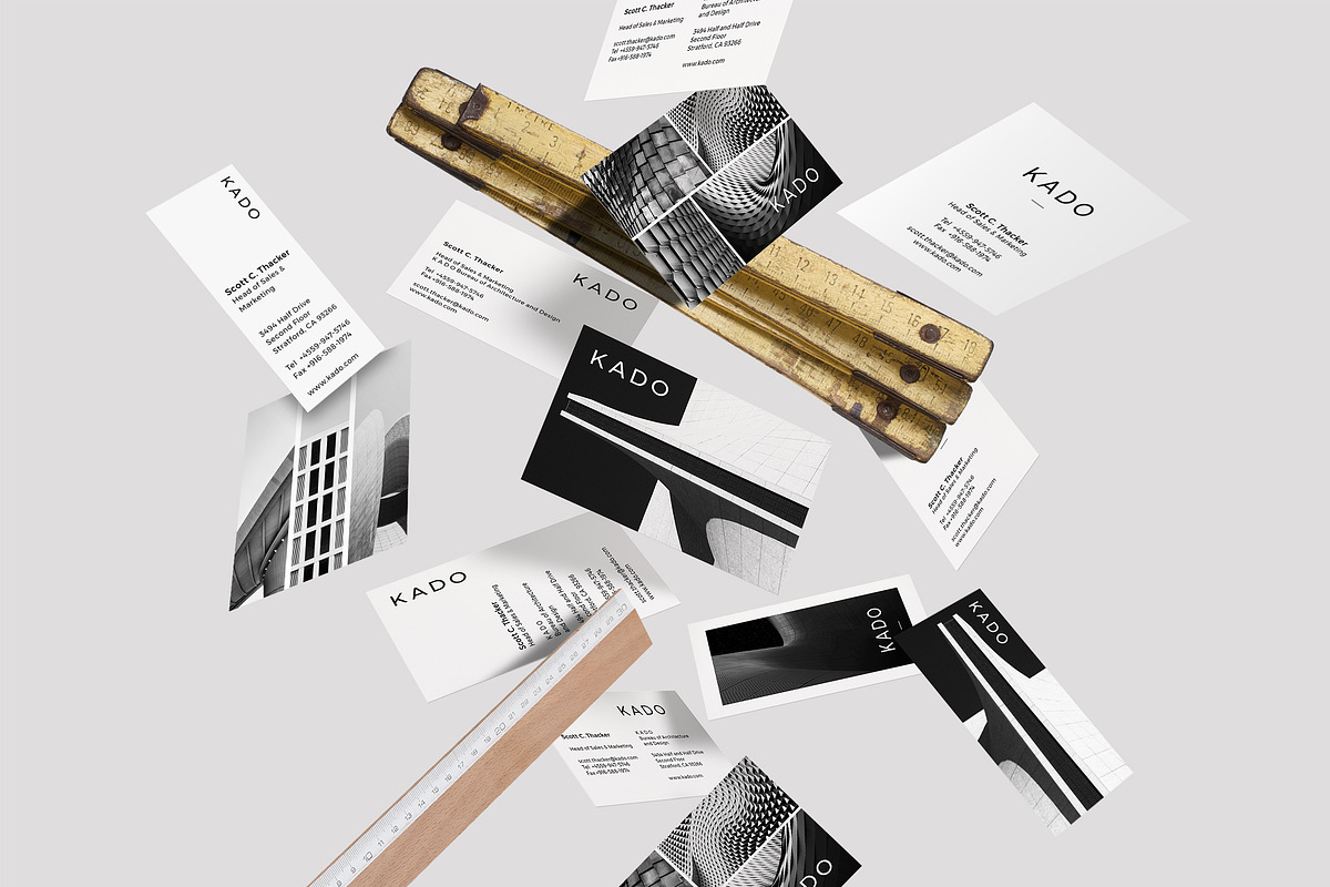 K A D O Business Cards Template, a Business Card Template by Kovy (Photo 9 of 10)