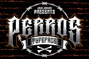 PERROS, a Blackletter Font by jakejarkor (Thumbnail 1 of 4)