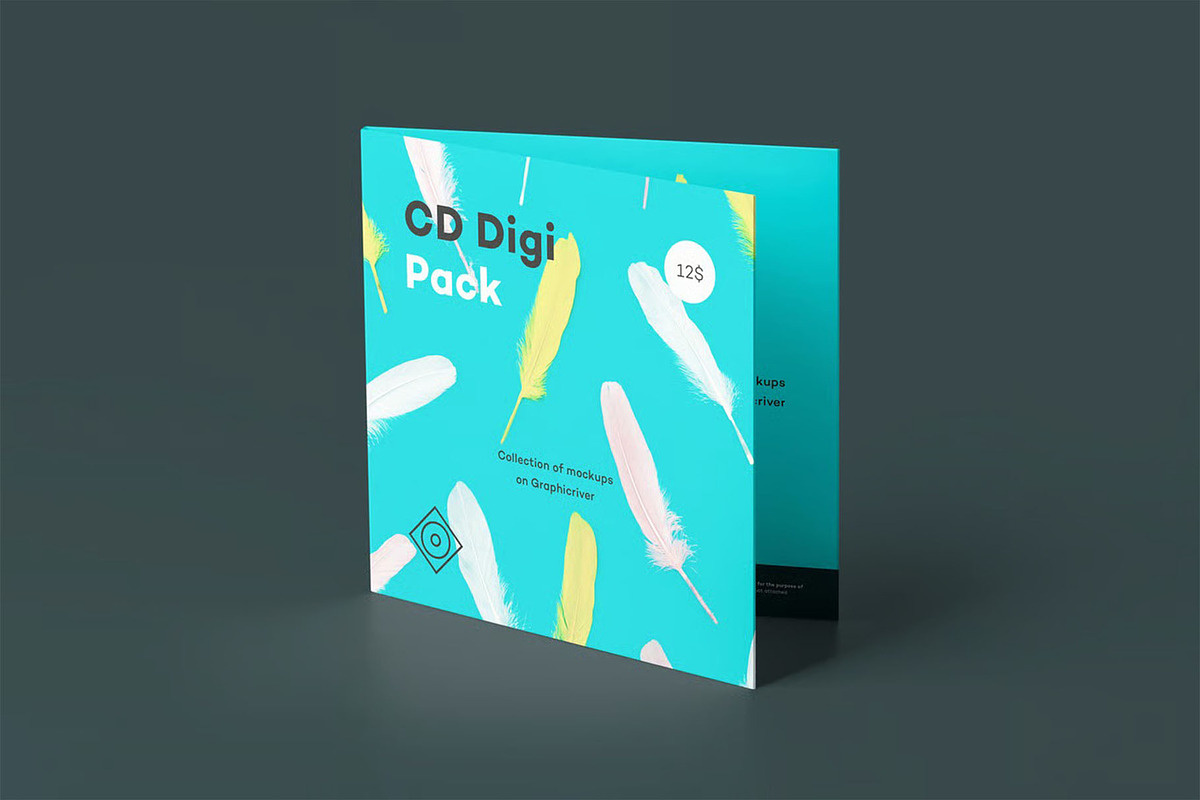 CD Digi Pack Mock-up, a Product Mockup by zippypixelstudio (Photo 11 of 16)
