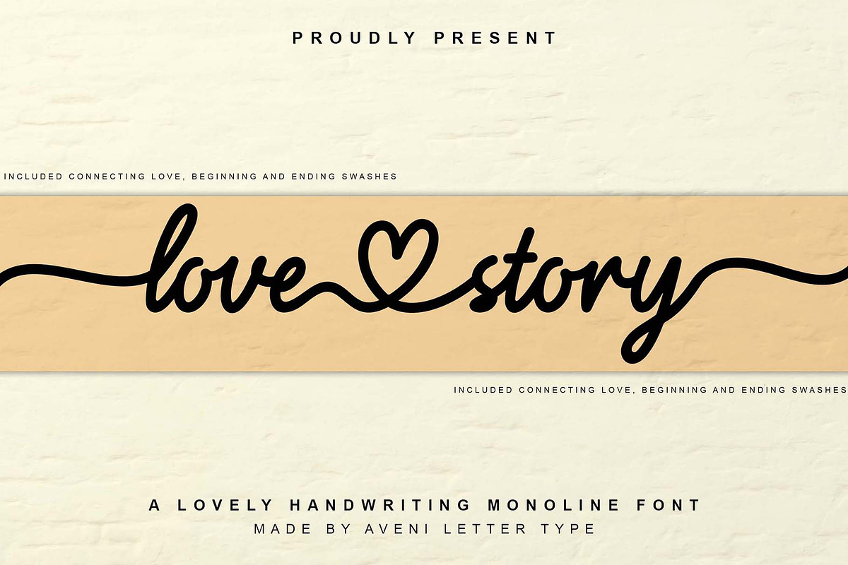 Love Story | Handwriting Font, a Handwritten Font by Aveni Letter Type (Photo 1 of 17)