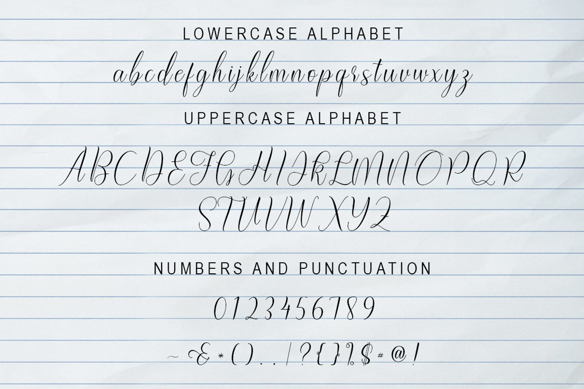 ametta Script Font preview 6