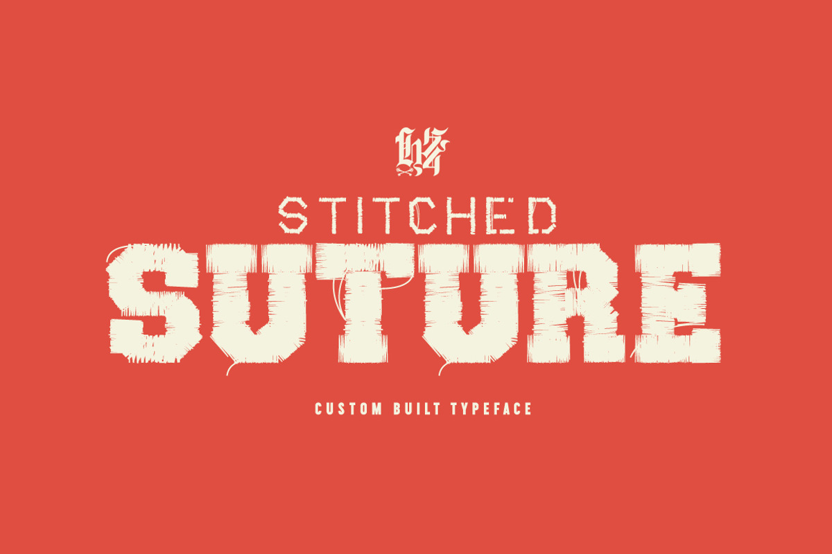 Suture, a Font by Hydro74 (Photo 1 of 5)