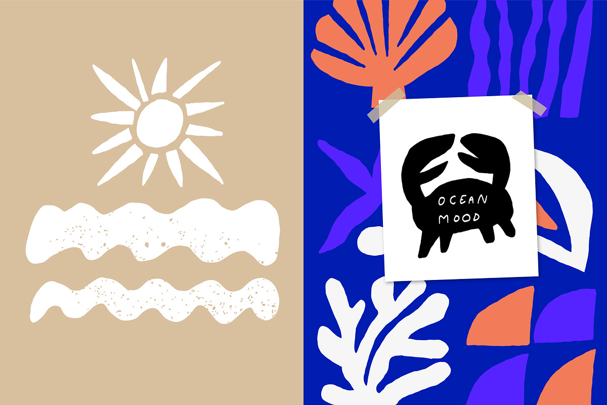 OCEAN VIBES | 180 HAND DRAWN CLIPART, an Object Illustration by Favete Art (Photo 9 of 18)