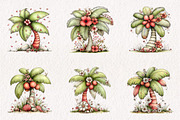Whimsical Summer Palm Tree Clipart, an Illustration by CreationArt (Thumbnail 2 of 10)