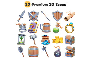 Dungeon Adventure 3D Icons