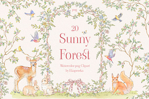 Sunny Forest PNG Clipart