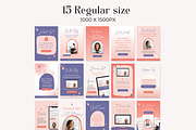 Pinterest Pin Templates Bold Canva, a Social Media Template by HerstedHertz (Thumbnail 3 of 9)
