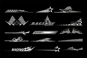 57 Sport car decal stripes, an Object Graphic by BonkiStudio