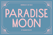 Paradise Moon l Art Deco Font, a Sans Serif Font by BilberryCreates (Thumbnail 1 of 12)