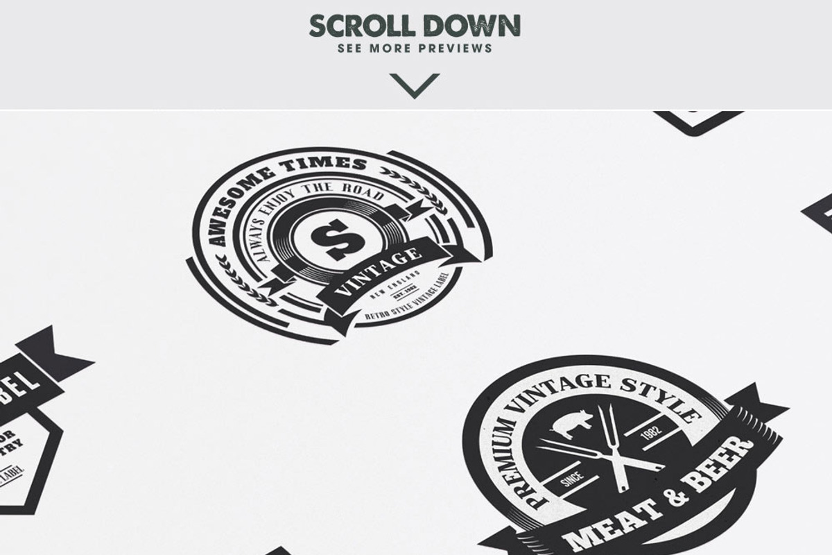 MASSIVE BUNDLE 576 Vintage Logos, a Branding & Logo Template by Design District (Photo 2 of 14)