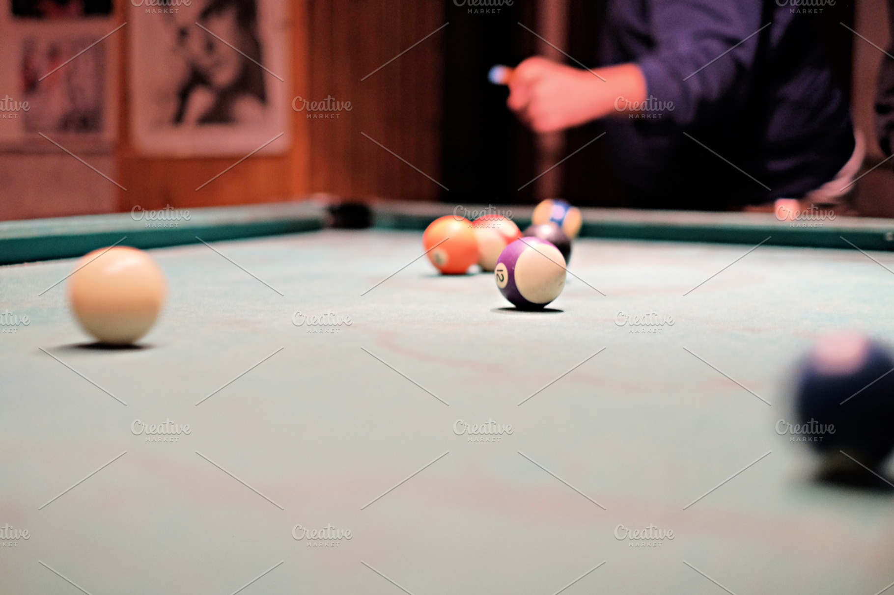 Playing billiard containing pool, table, and billiard, a Sports & Recreation Photo by Kynamuia