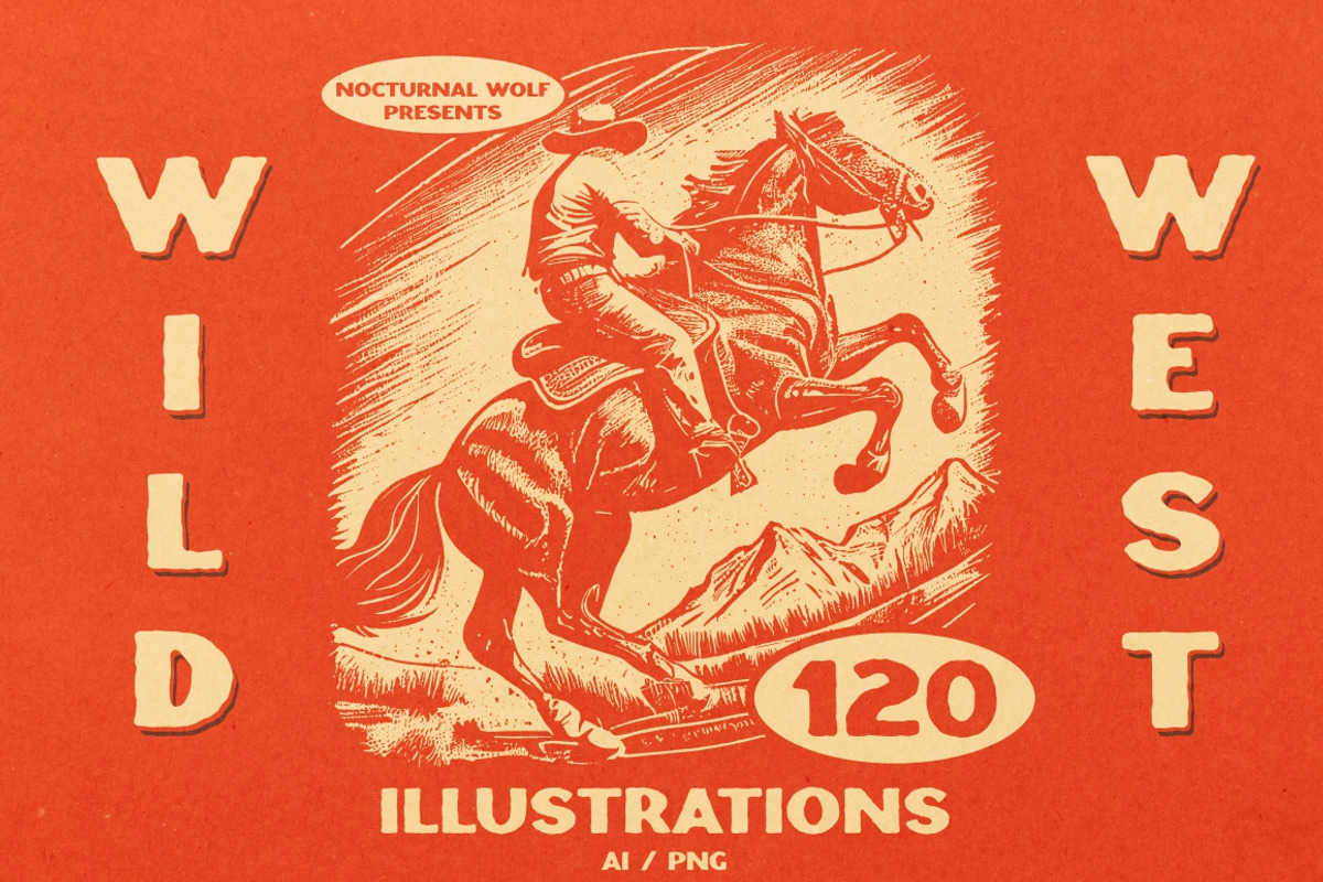 120 Western illustrations, an Illustration by Nocturnal Wolf (Photo 1 of 13)
