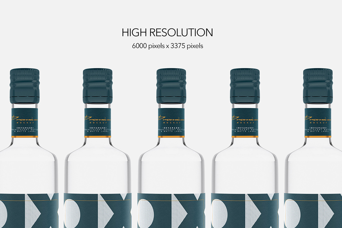 Beverage Bottle - Translucent, a Product Mockup by Graxaim Mock-up (Photo 6 of 6)