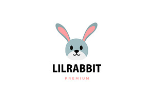 cute little rabbit cartoon logo, a Poster Template by VASTARD STUDIO
