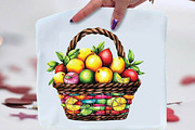 Whimsical Summer Fruit Basket Clipar, an Illustration by SVGArt (Thumbnail 8 of 9)