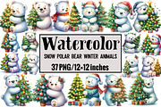 Snow Polar Bear Winter Animals, an Illustration by Design Market (Thumbnail 1 of 3)